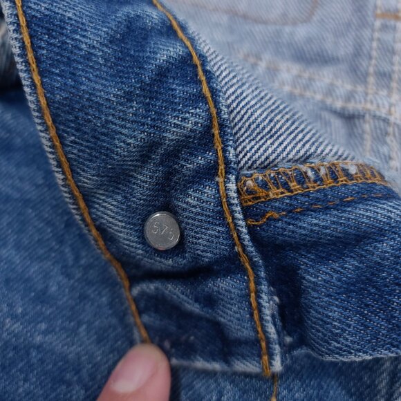 Vintage Levis Mens 509 Orange Tab Jeans Size 36x32 Blue Denim Straight Leg - Picture 9 of 11